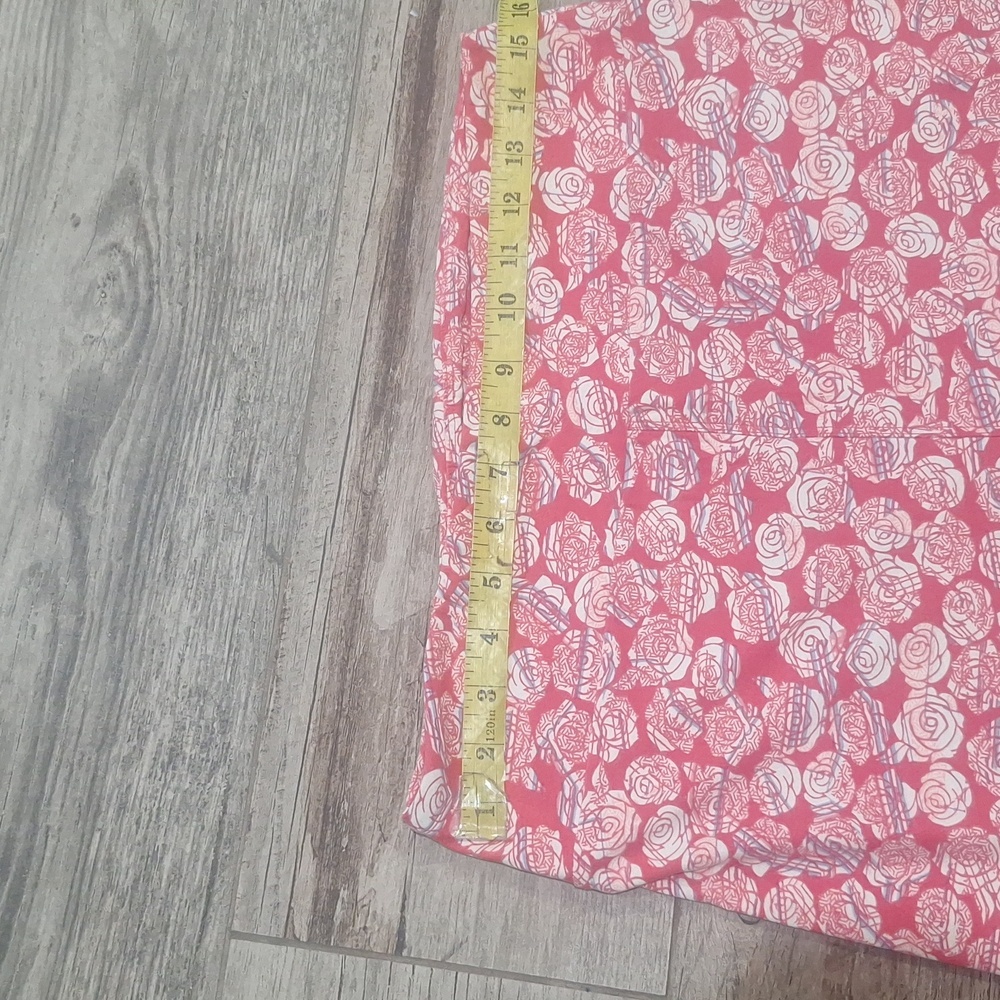 Lularoe Pink Rose Print Leggings TC (12-18) #449 - Picture 5 of 6